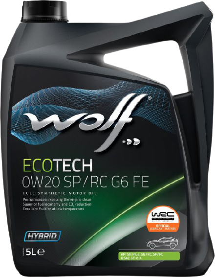 Моторное масло Wolf EcoTech 0W20 SP/RC G6 XFE, 5л